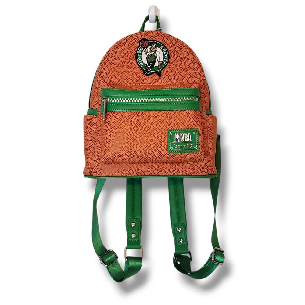 Loungefly x NBA boaton Celtics Basketball Mini Backpack Bag Brown